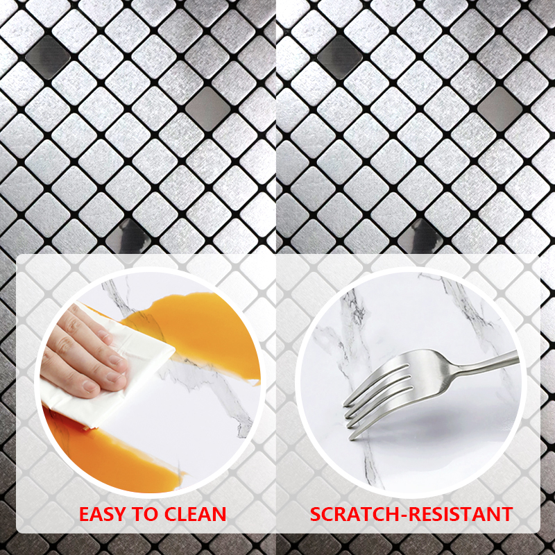 new design Waterproof Mosaic wall stickers Self-adhesive Oil-proof 3d home decorative stickers for walls