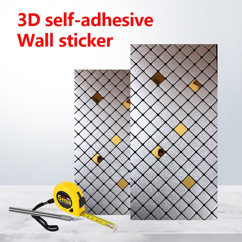 custom design 3d self-adhesive indoor wall stickers Removable Waterproof IXPE mosaic wall sticker