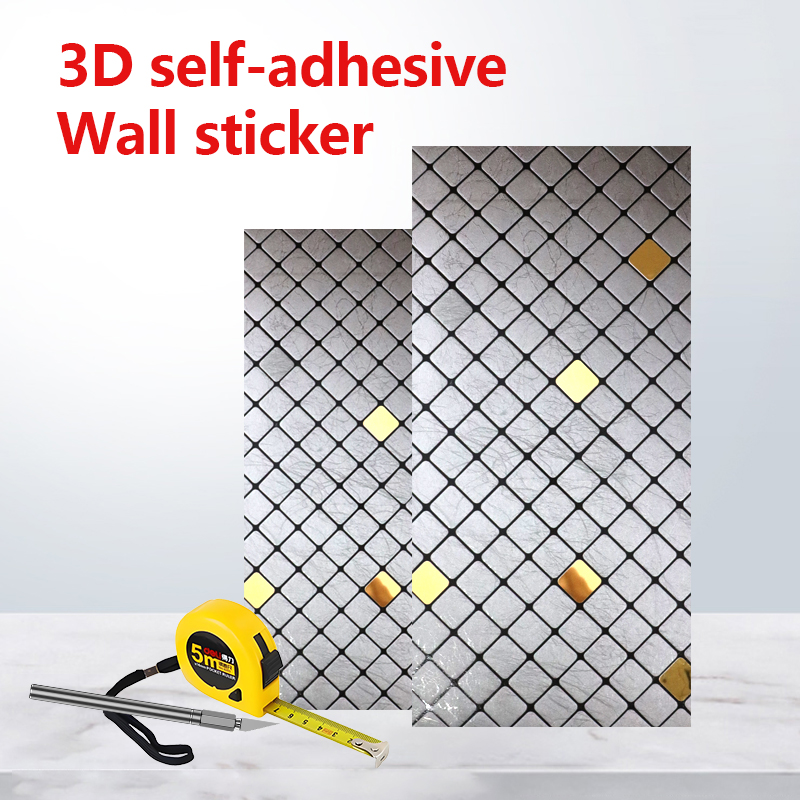 custom self-adhesive IXPE mosaic sticker Bathroom Kitchen waterproof 3d wall sticker for interior decoration