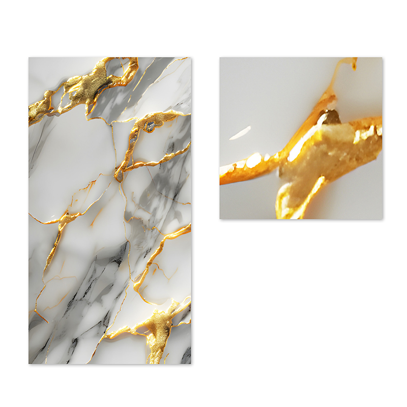 Easy DIY Installation Spanish Style Papel Tapiz Marble Wall Sticker with Metallic Accents