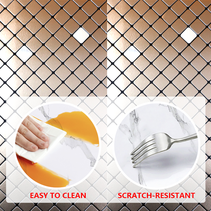 custom design 3d self-adhesive indoor wall stickers Removable Waterproof IXPE mosaic wall sticker