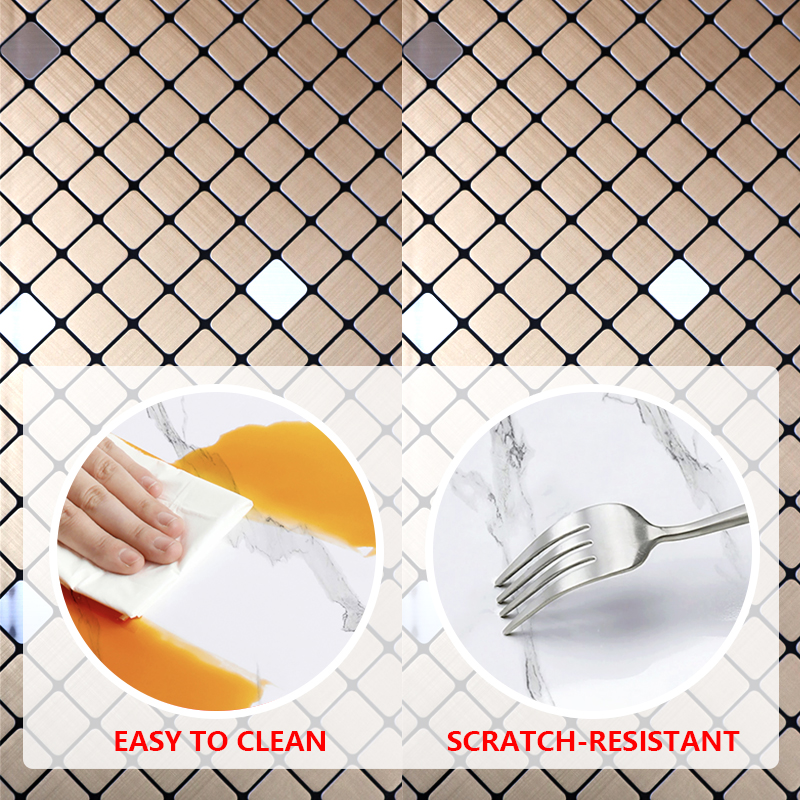 Eco-Friendly decorative 3 d IXPE wall sticker Soundproof self adhesive mosaic sticker for kitchen bathroom