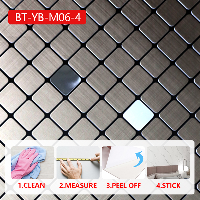 modern design ixpe self-adhesive wall covering Waterproof mosaic wall sticker for kitchen bathroom