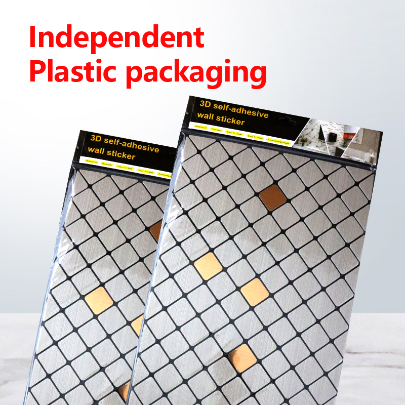 Eco-Friendly decorative 3 d IXPE wall sticker Soundproof self adhesive mosaic sticker for kitchen bathroom