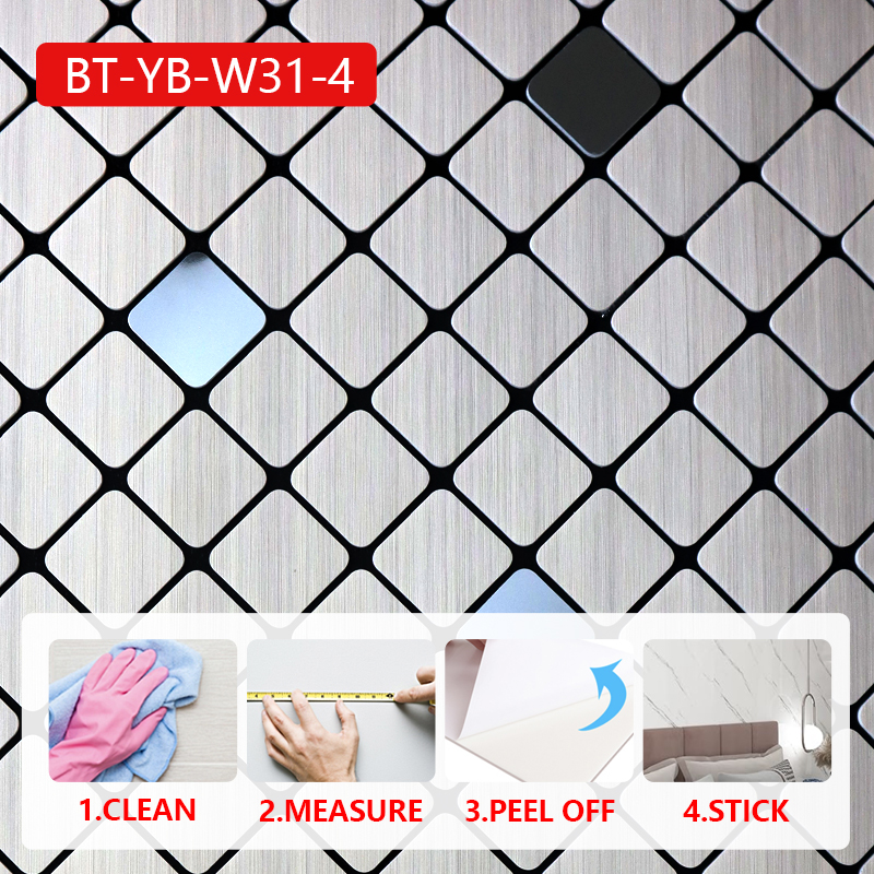 reliable quality Oil-Resistant 3d wall sticker waterproof mosaic self adhesive stickers for wall dec