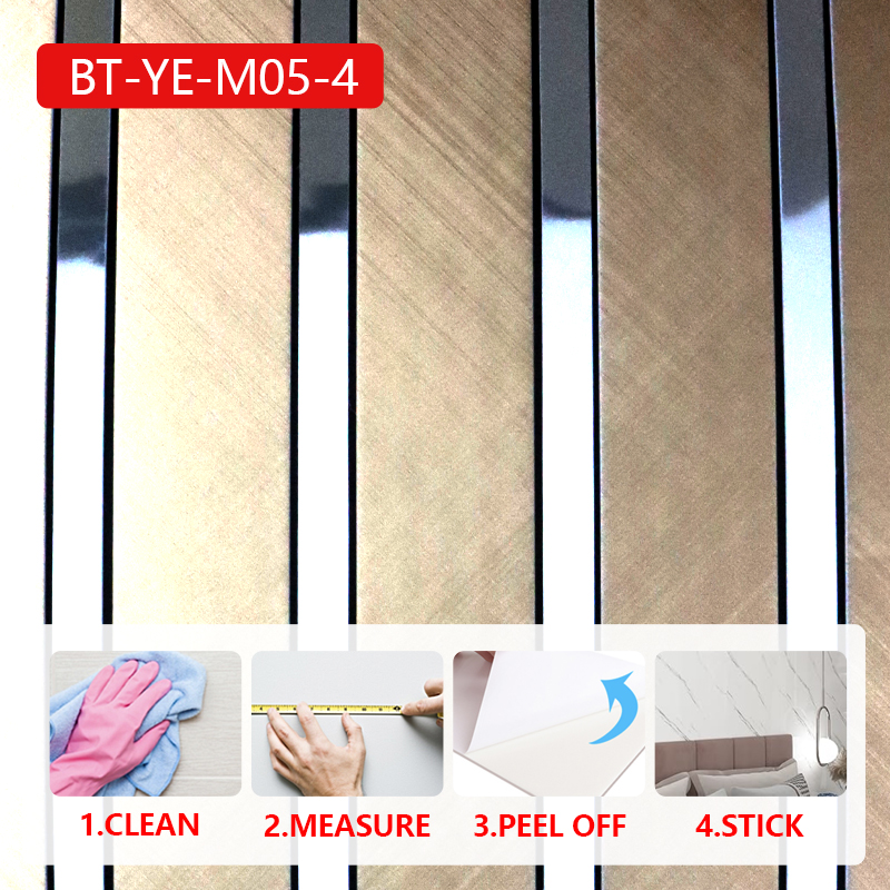 custom design 3d self-adhesive indoor wall stickers Removable Waterproof IXPE mosaic wall sticker