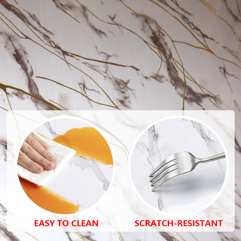 custom design marble pattern sticker rolls personalized waterproof Self Adhesive wall stickers for living room