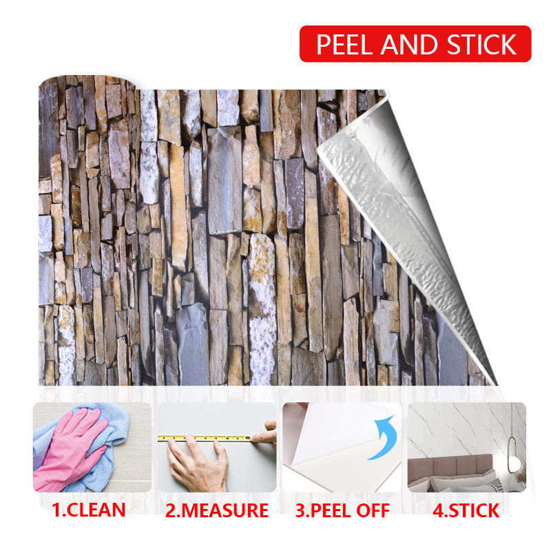 Spanish Home Decor Papel Tapiz Autoadhesivo Marble Wall Sticker Durable and Reusable