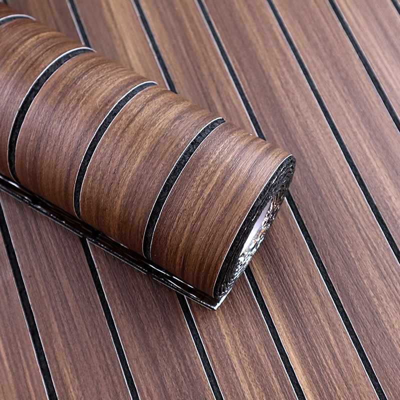 OEM Home Decor 3d grille self adhesive wall sticker Removable wood grain IXPE fluted wall panel sticker