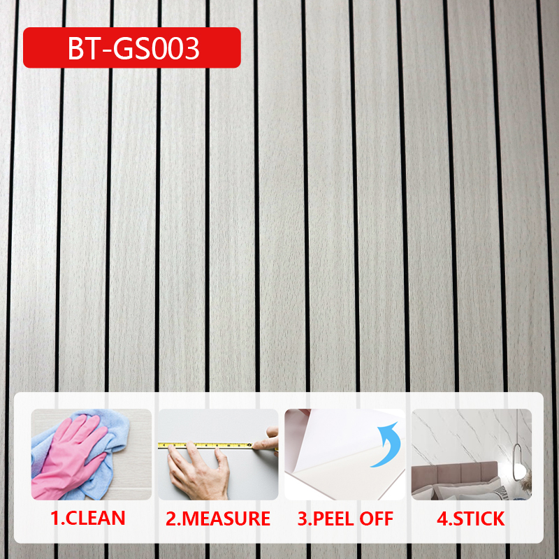 luxury new 3d wall grille wall stickers self adhesive IXPE fluted wall sticker for bedroom