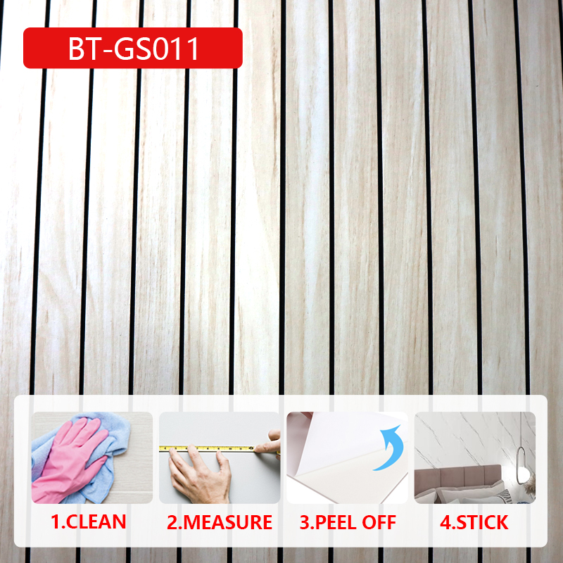 new design waterproof ixpe fluted wall sticker anti scratch high glossy self adhesive wall marble st