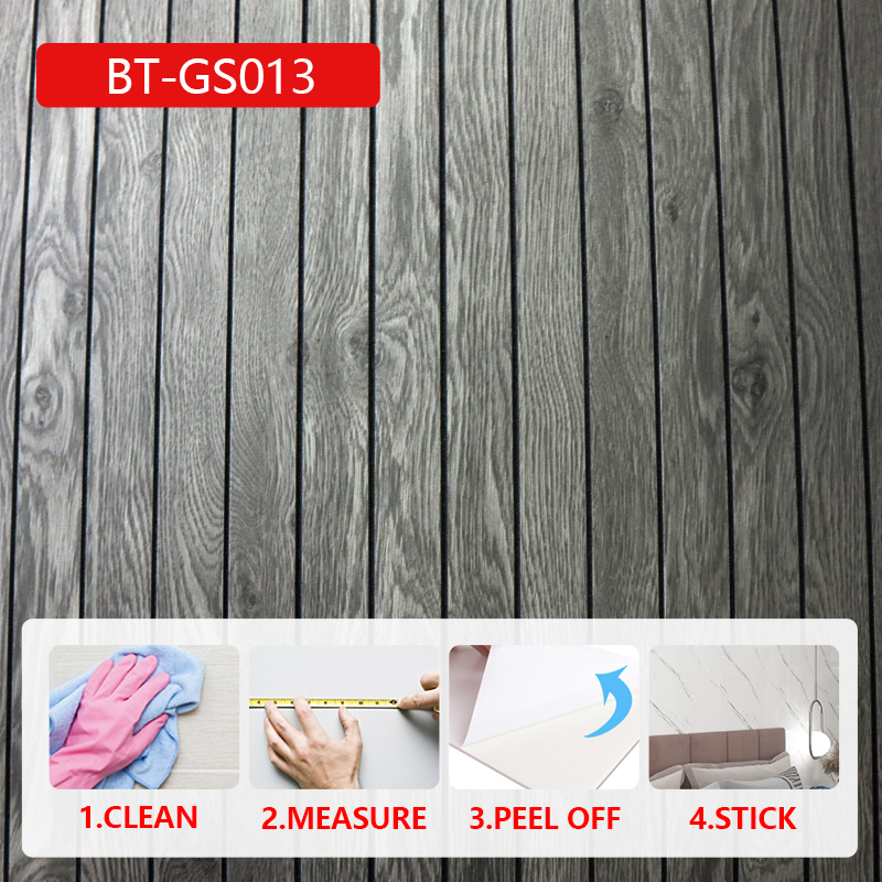 High Gloss marble grain Self-Adhesive Waterproof ixpe 3d fluted wall sticker for Living Room and Bat