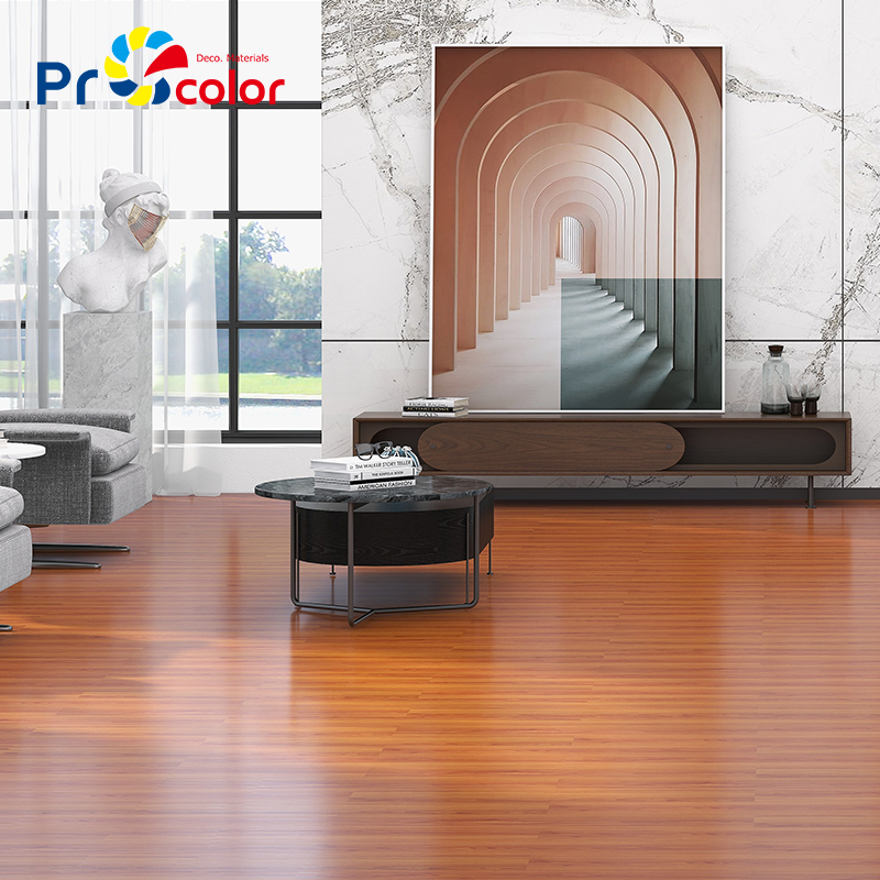 Wholesale Stylish wood grain pvc flooring waterproof self adhesive vinyl floor tiles for interior decoration